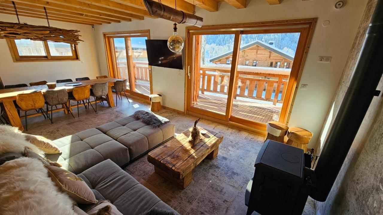 Demi-Chalet Vadel La Panthiaz 15 Pers 5 Chambres Abondance Exteriér fotografie